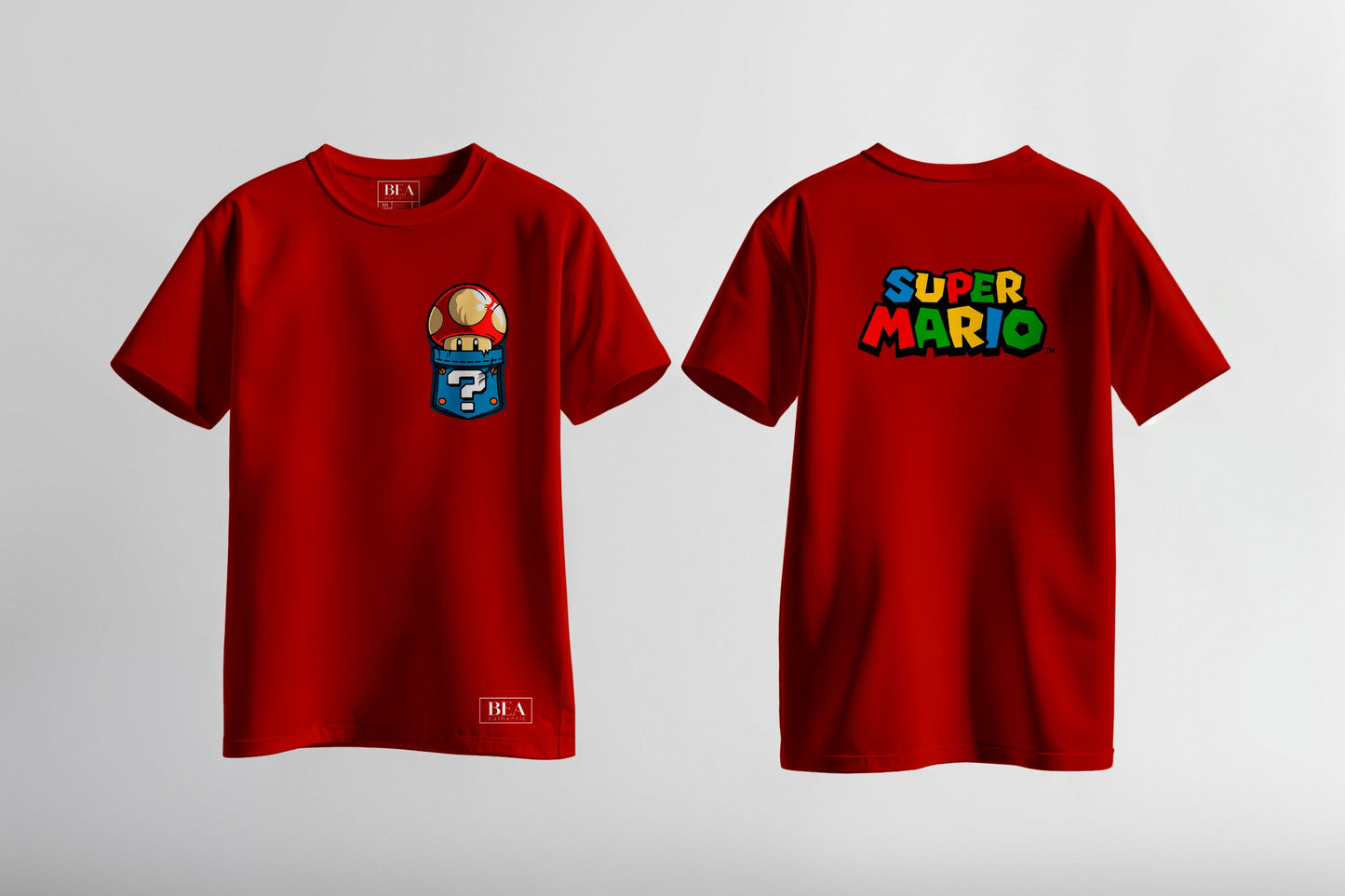 Camiseta Gamer Mario Bros Retro Juvenil en Algodón