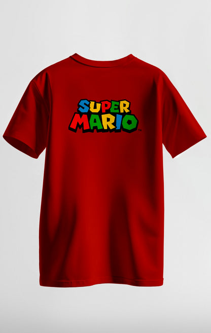 Camiseta Gamer Mario Bros Retro Juvenil en Algodón
