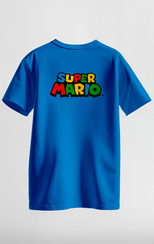 Camiseta Gamer Mario Bros Retro Juvenil en Algodón