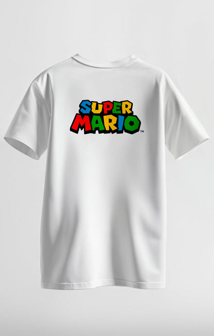 Camiseta Gamer Mario Bros Retro Juvenil en Algodón